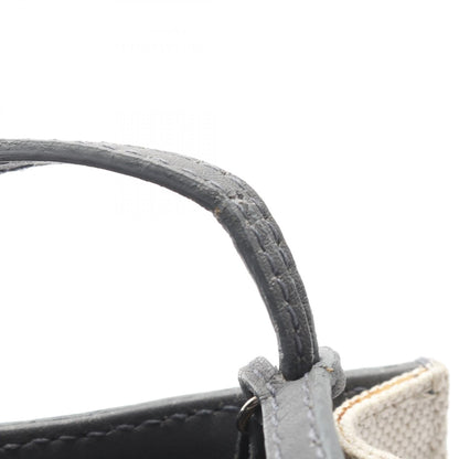 バレンシアガ NAVY キャンバスレザーショルダーバッグ