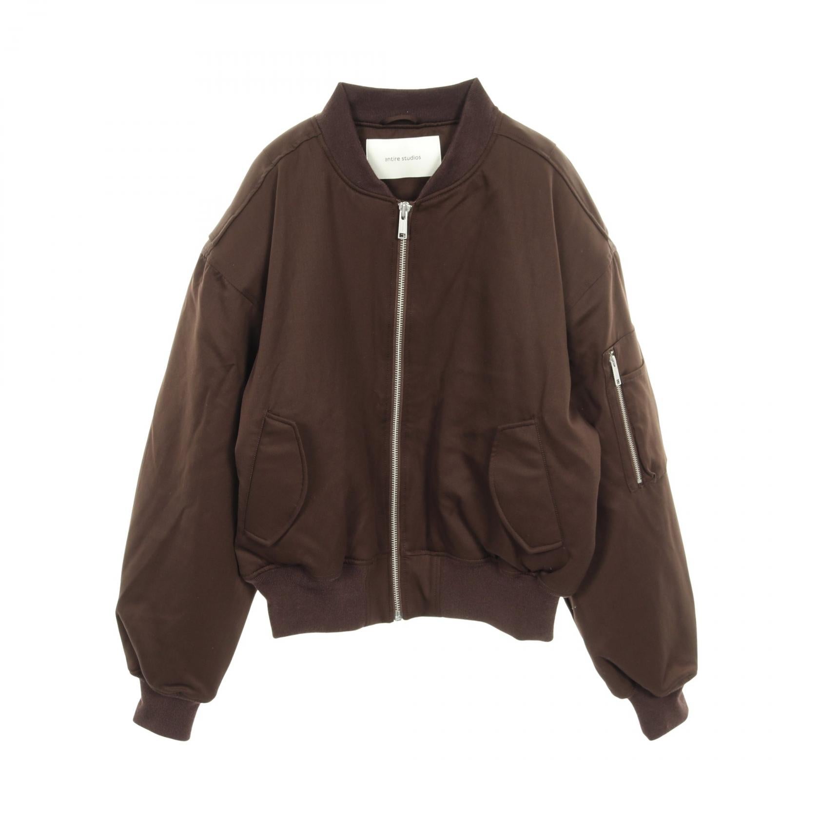 エンタイアスタジオ CROPPED BROAD BOMBER SUITING ウールジャケット