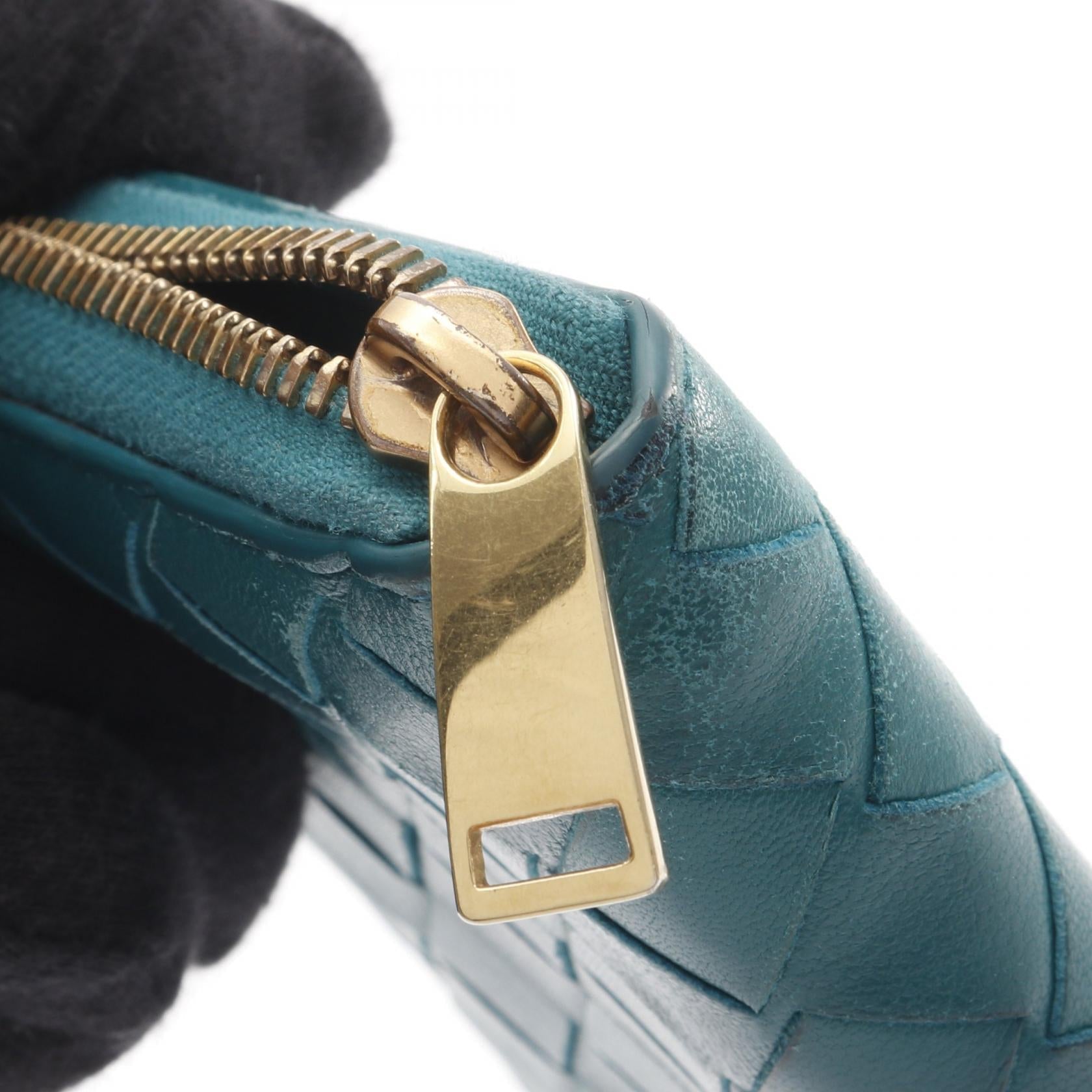 ボッテガ・ヴェネタイントレチャートレザー長財布