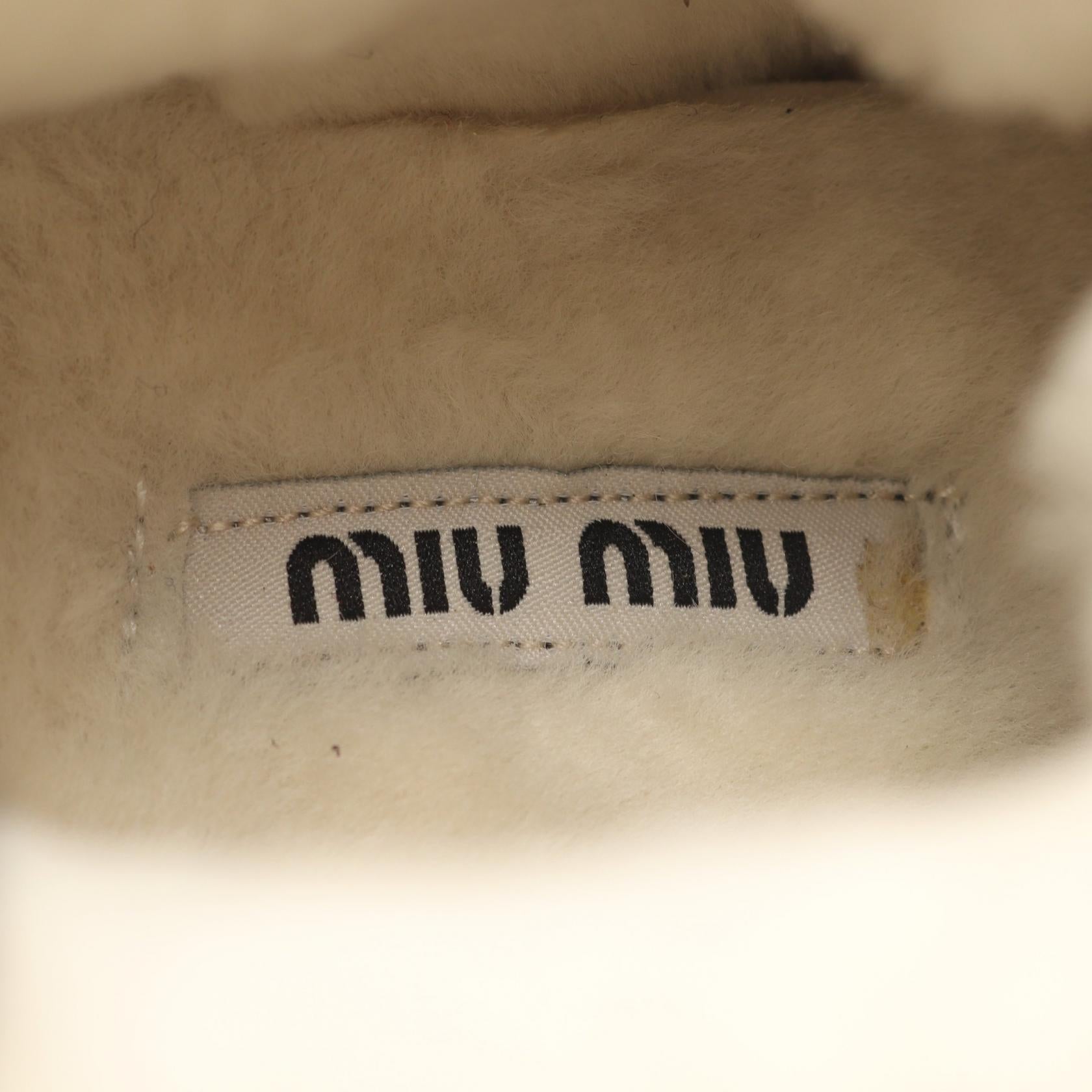 ミュウミュウ シアリング ファブリック スニーカー