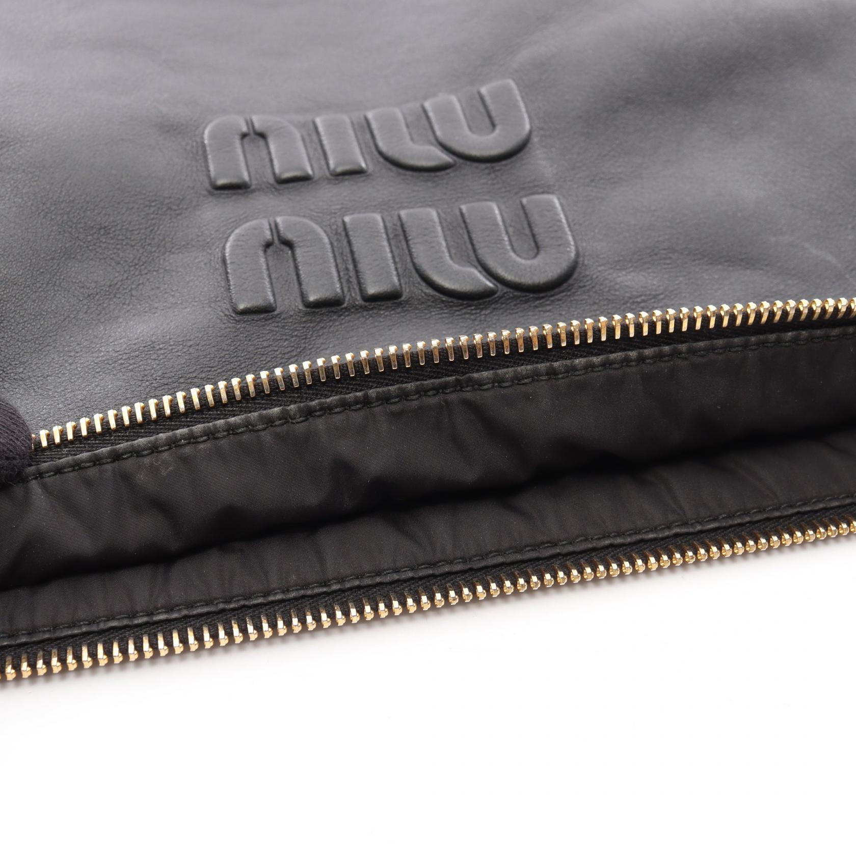 ミュウ ミュウ 5BC114 レザー トート バッグ