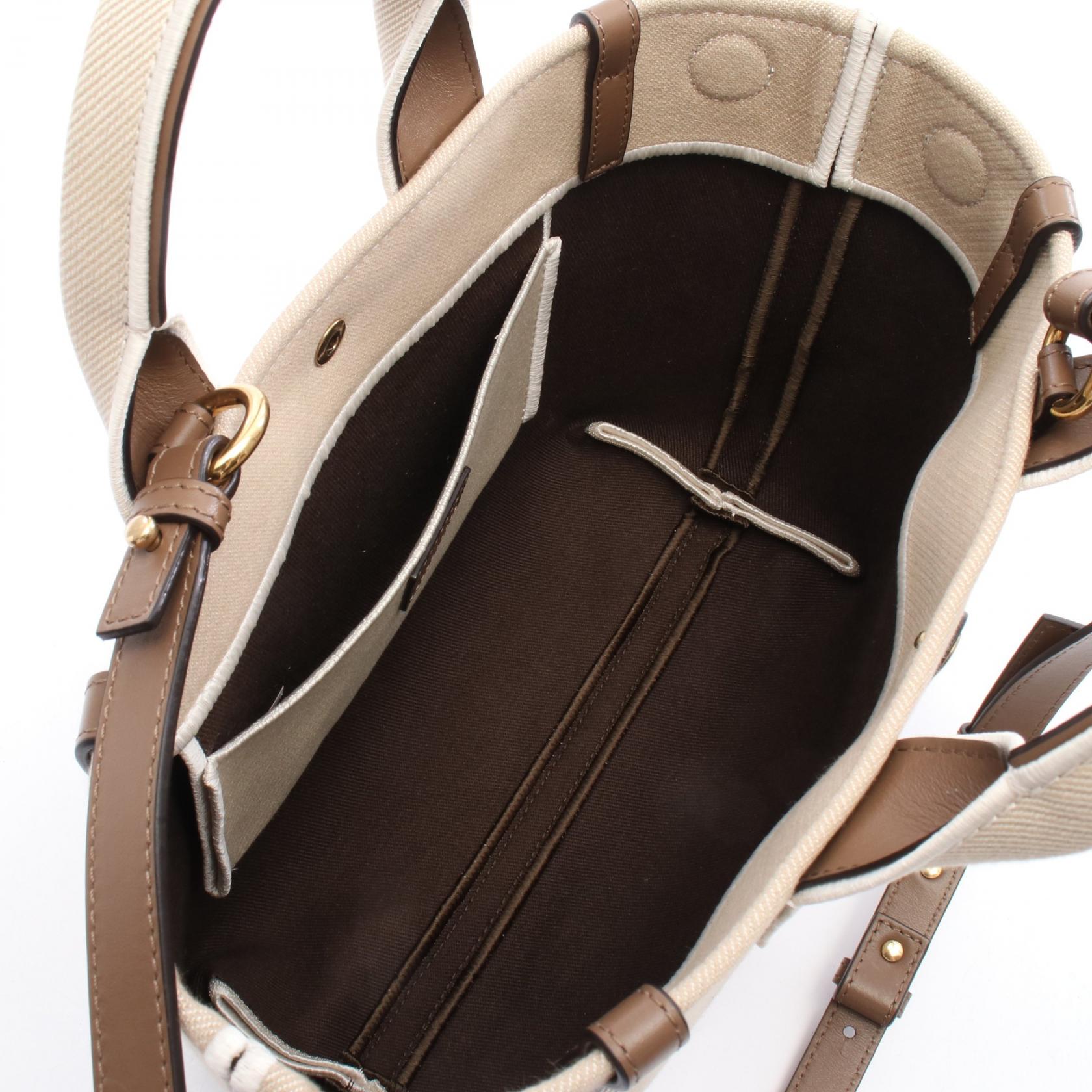 クロエ CARRY キャンバス レザー 2WAY トートバッグ