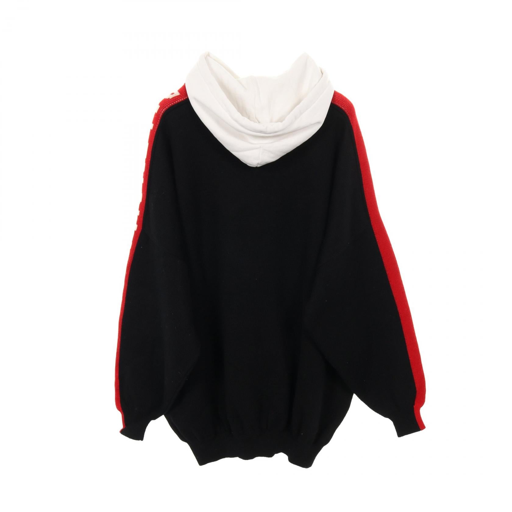 バレンシアガ SLEEVE PRIDE HOODIE ウール コットン ニット