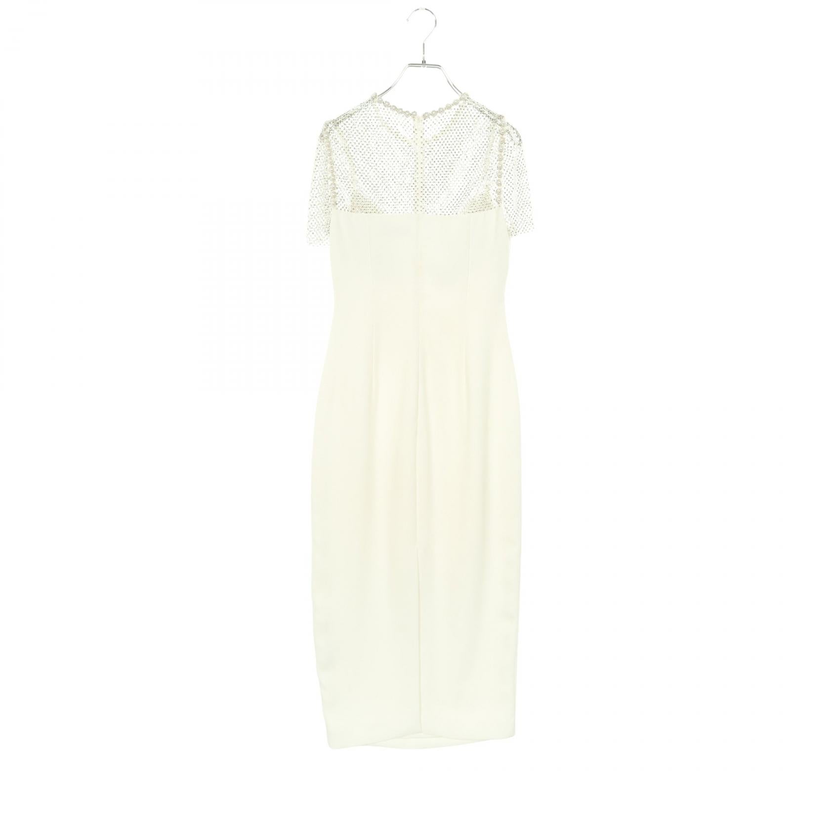 セルフポートレイト WHITE CRAPE DIAMANTE MIDI DRESS ワンピース