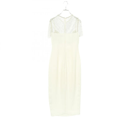 セルフポートレイト WHITE CRAPE DIAMANTE MIDI DRESS ワンピース