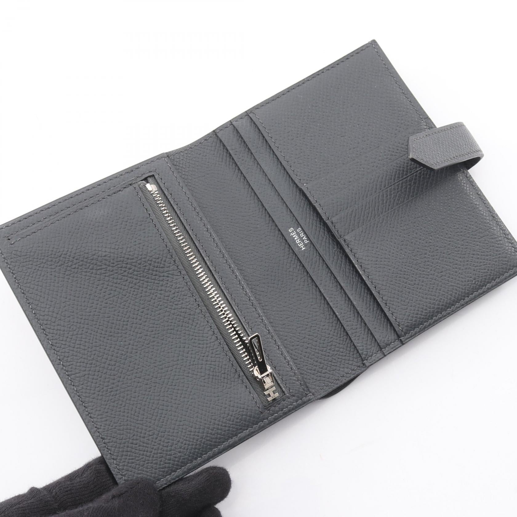 エルメス ベアンスフレ コンパクト レザー 二つ折り財布