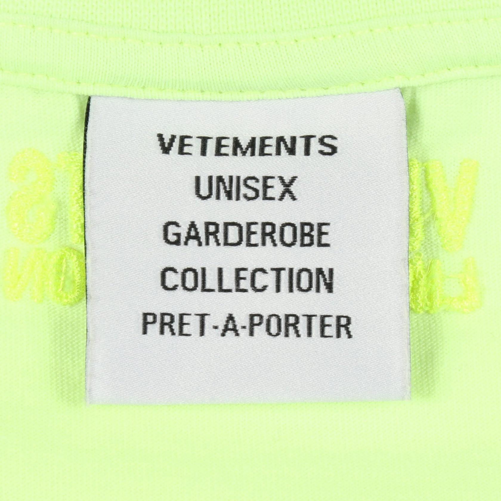 ヴェトモン Name Badge コットン半袖Tシャツ