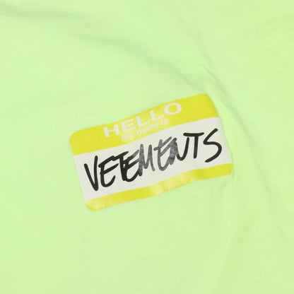 ヴェトモン Name Badge コットン半袖Tシャツ