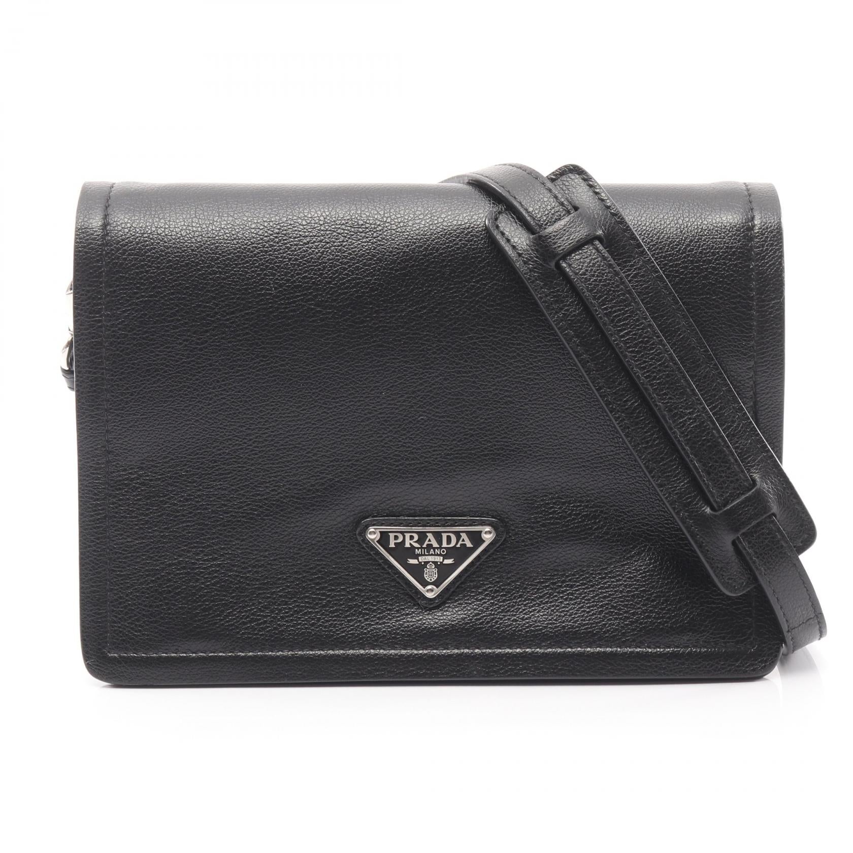 プラダ GLACE'CALF レザーショルダーバッグ