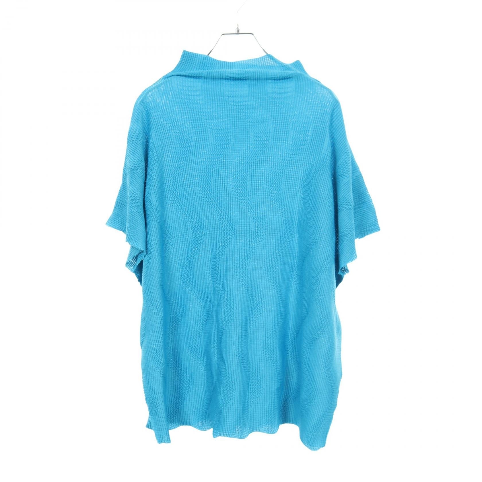 ミーイッセイミヤケ WAVE KNIT STRETCH PLEATS ポリエステルトップス