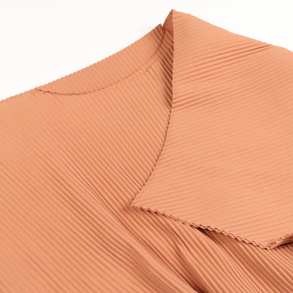 ミーイッセイミヤケ CURVE PLEATS ポリエステルトップス