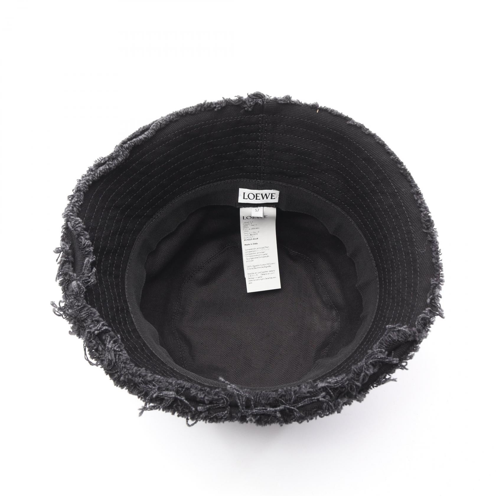 ロエベ FRAYED BUCKET HAT デニム ハット