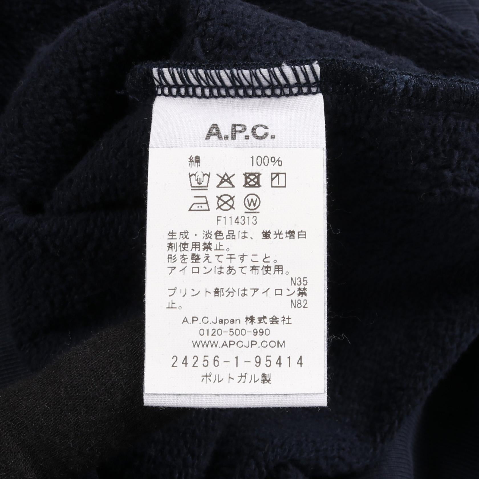 マークジェイコブス A.P.C. The Mens Paris Crewneck コットンスウェット