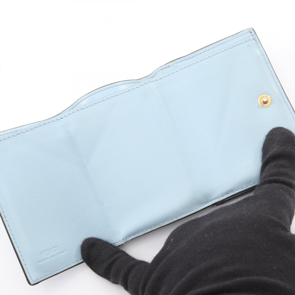 フェンディ ロゴ三つ折り財布 レザー