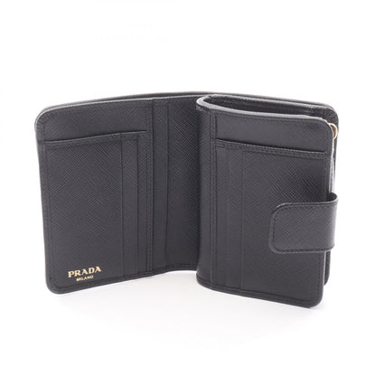 プラダ PORTAF PICCOLO LAMPO レザーナイロンキャンバス二つ折り財布