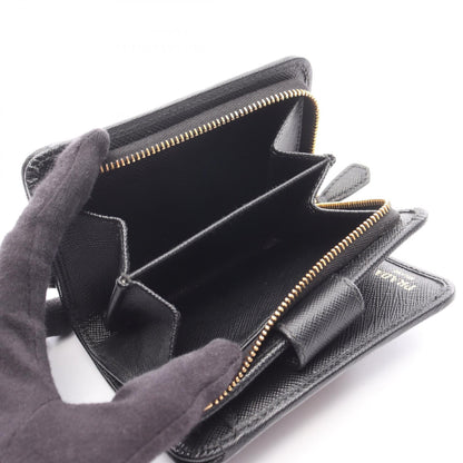 プラダ PORTAF PICCOLO LAMPO レザーナイロンキャンバス二つ折り財布