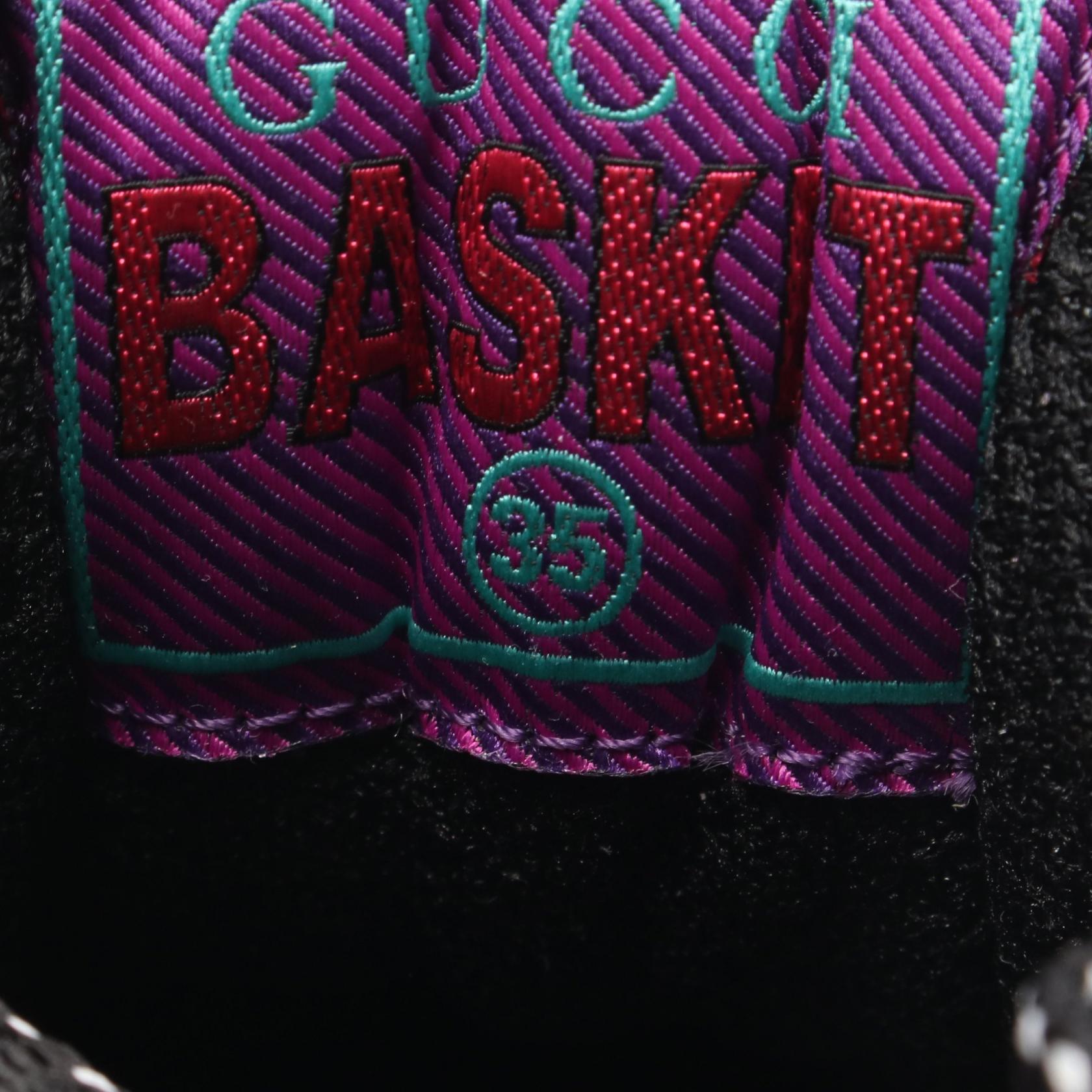 グッチ BASKET LOW レザー ラバー ファブリック スニーカー