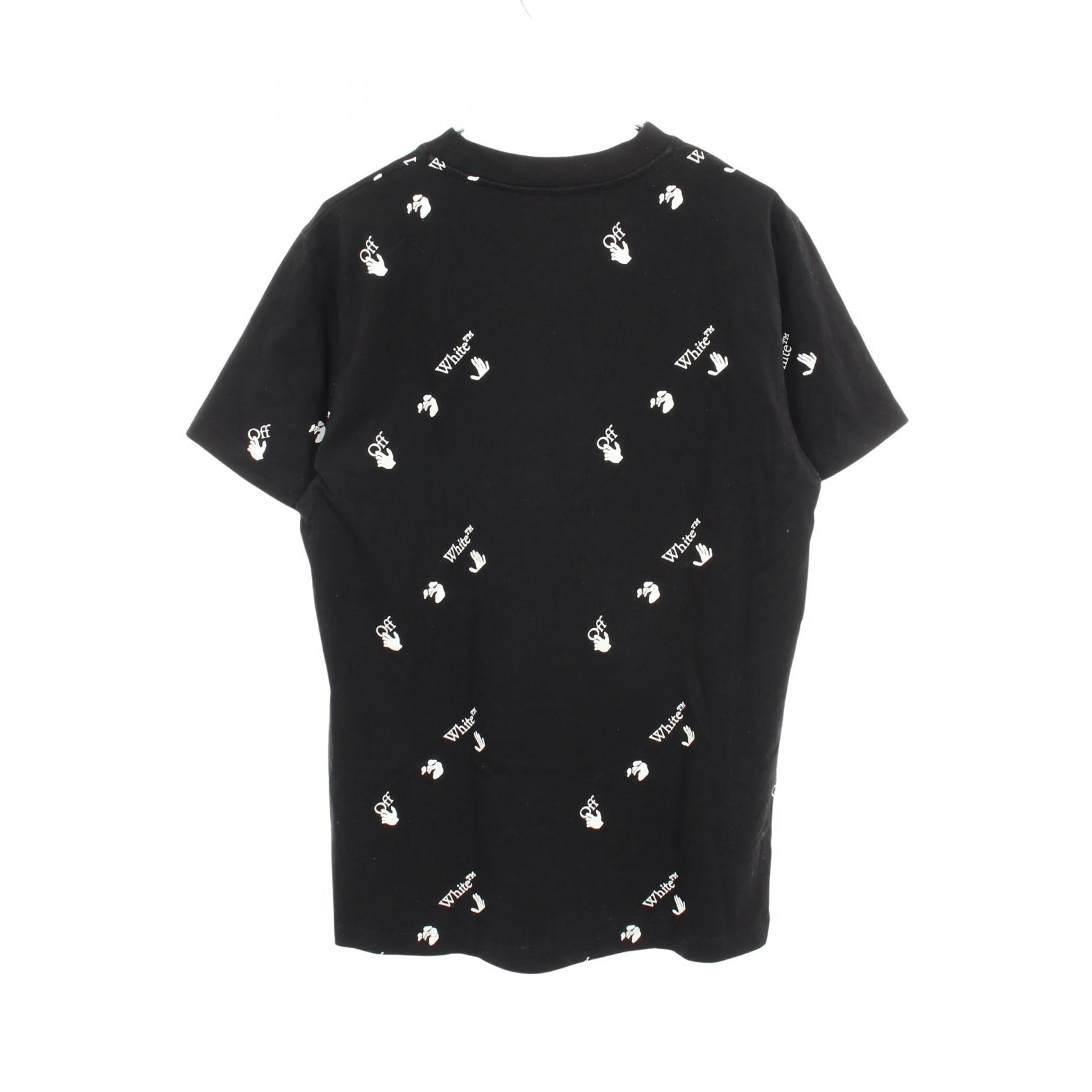 オフホワイト コットン半袖Tシャツ