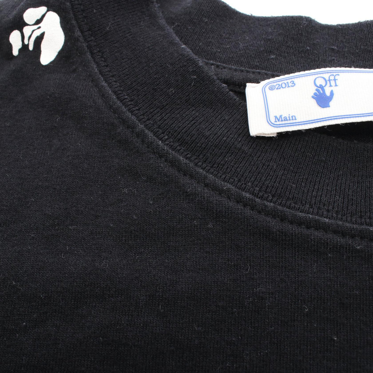 オフホワイト コットン半袖Tシャツ
