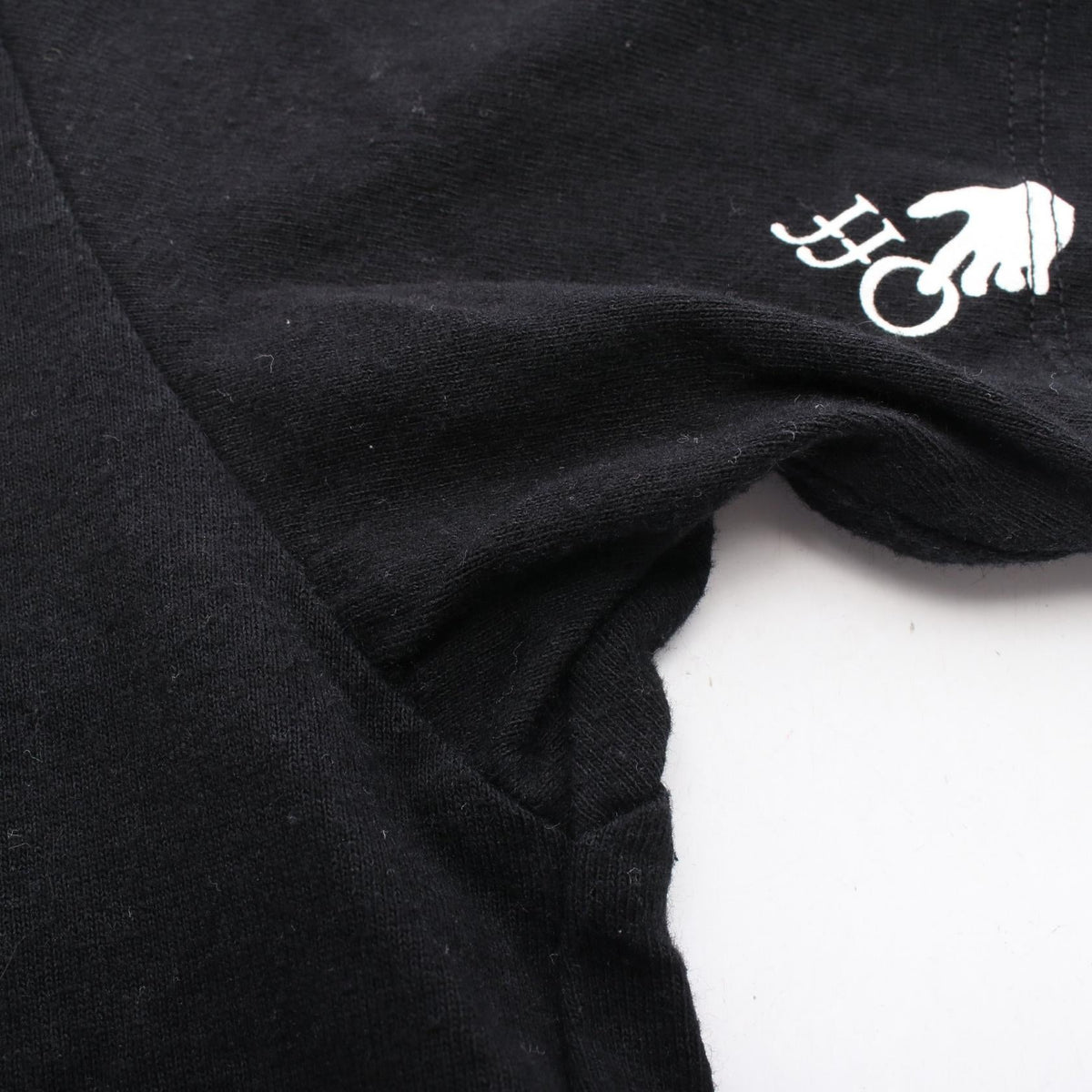 オフホワイト コットン半袖Tシャツ