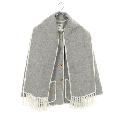 トーテム Embroidered scarf jacket ウールアウター