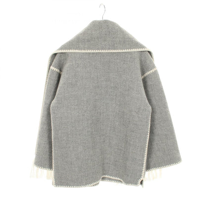 トーテム Embroidered scarf jacket ウールアウター