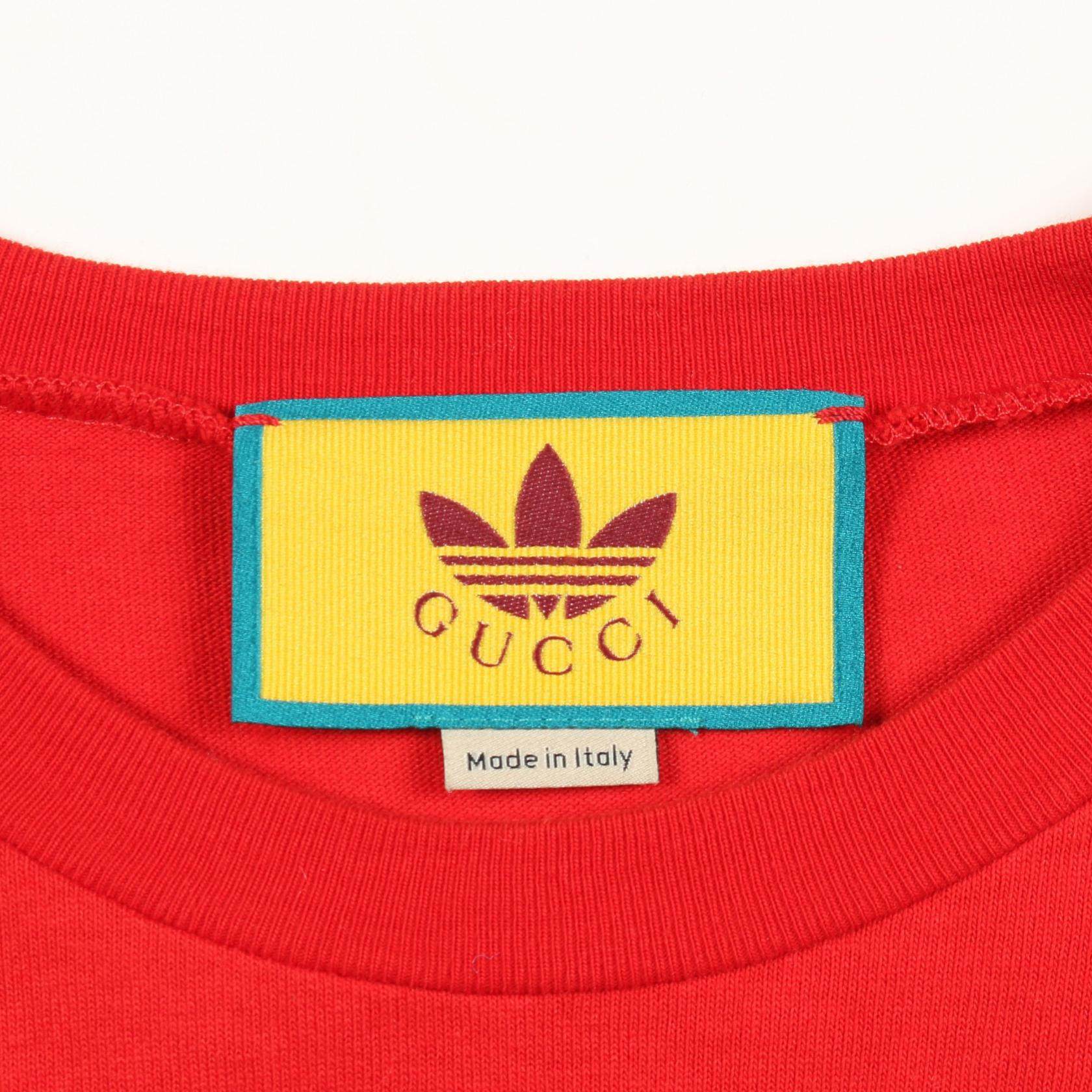 グッチ×アディダス コットン長袖Tシャツ