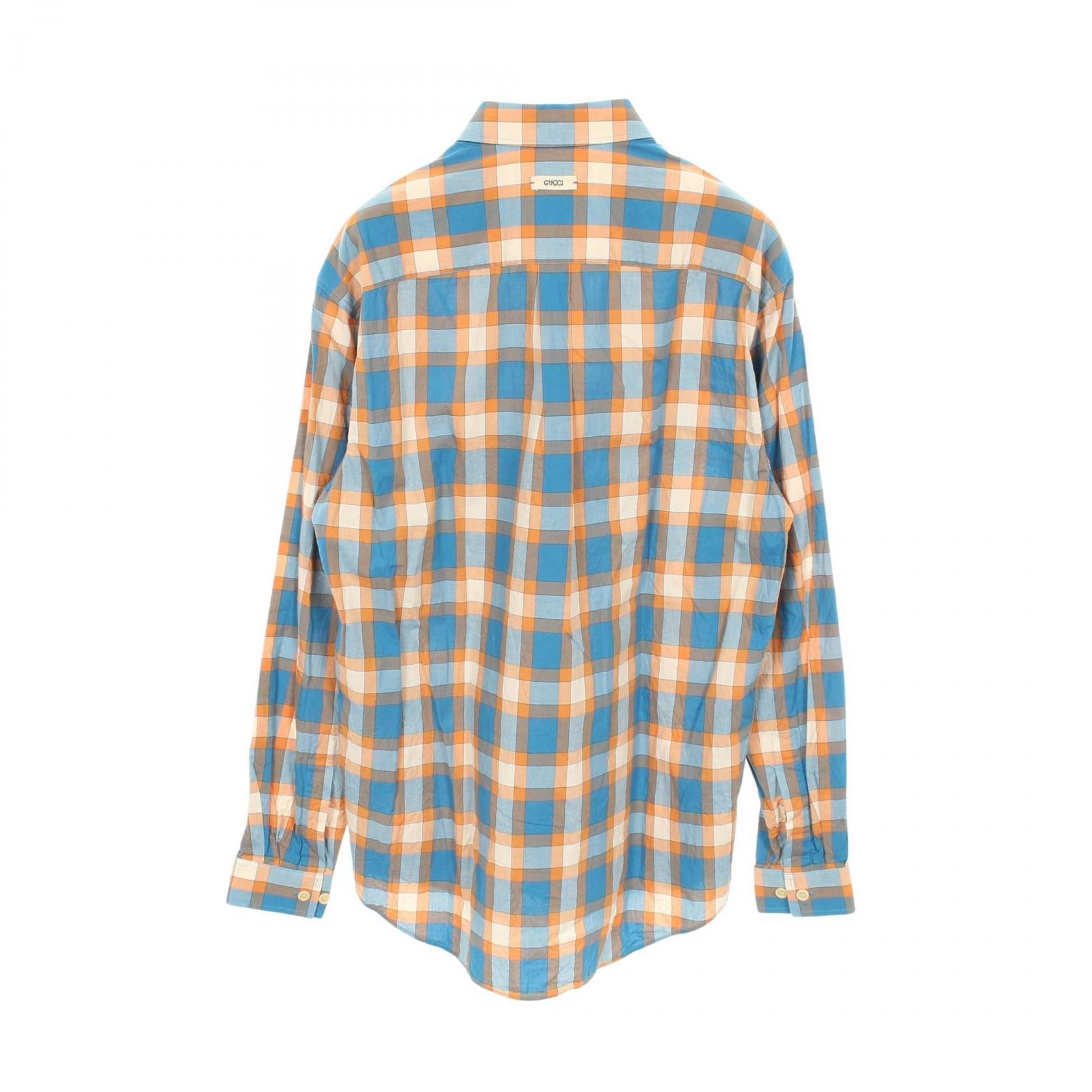 グッチ Freyja Hartas Animal Embroidery Check Shirt コットンシャツ