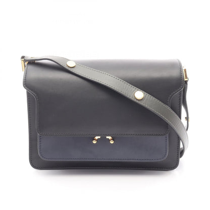 マルニ TRUNK レザー ショルダーバッグ