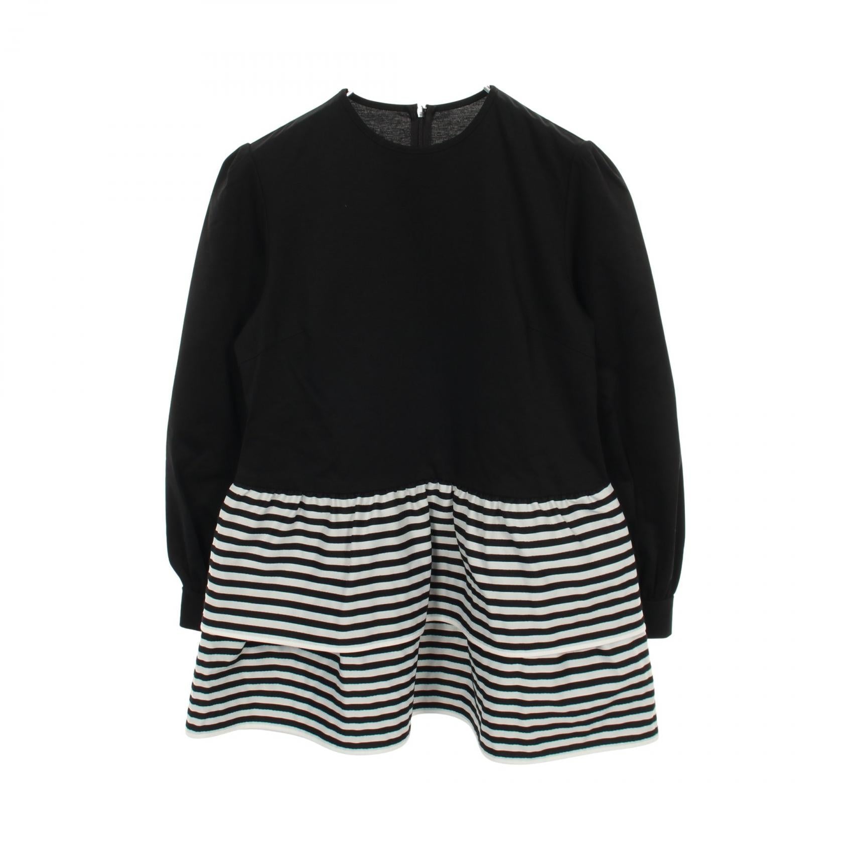 ボーダーズアットバルコニー BODER TIERED TOP コットン ポリエステル トップス