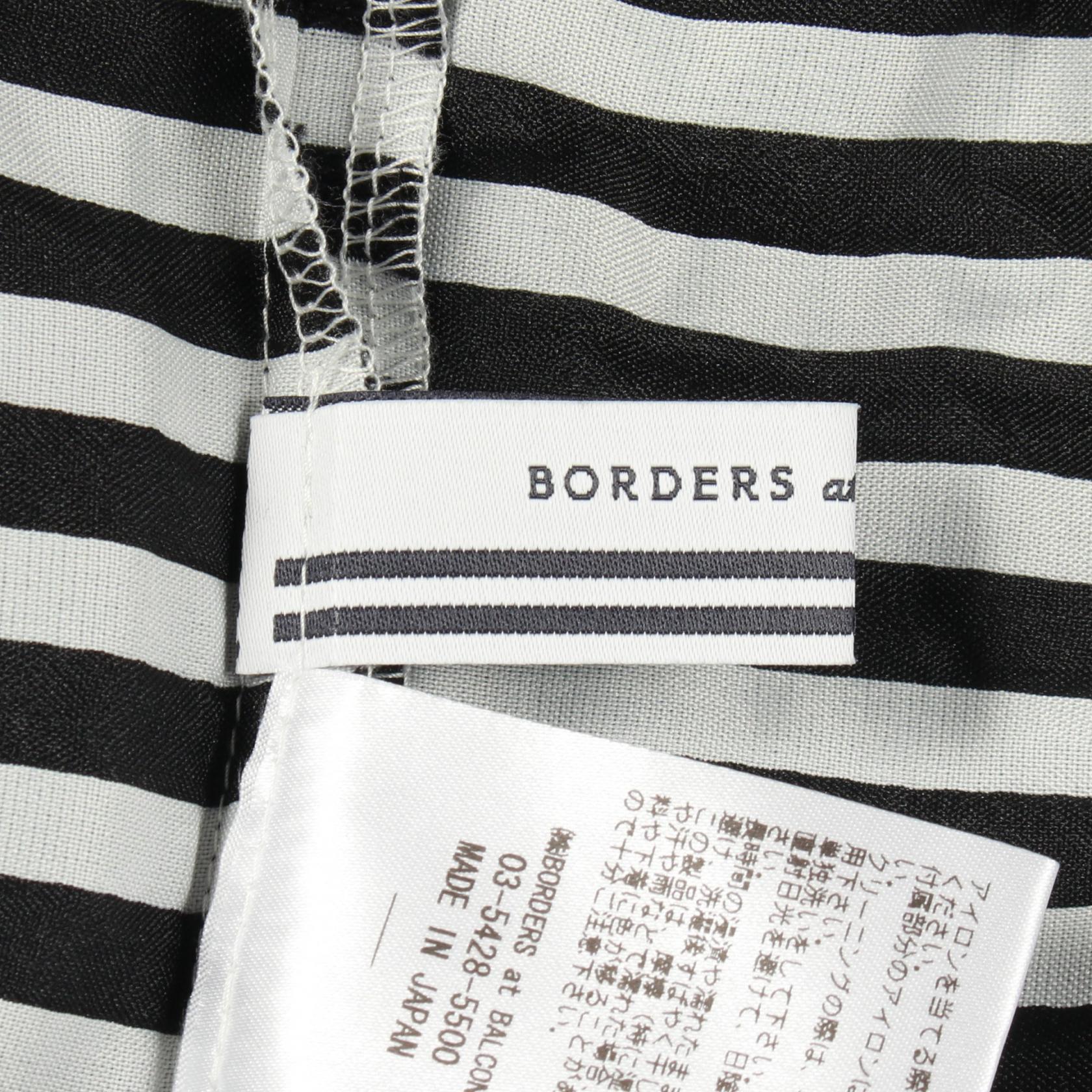 ボーダーズアットバルコニー BODER TIERED TOP コットン ポリエステル トップス