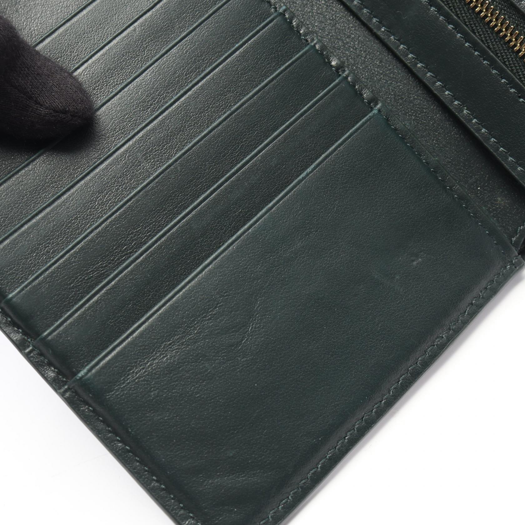 セリーヌ ミディアムストラップウォレット レザー二つ折り財布