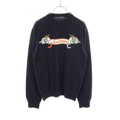 ルイヴィトン NIGO インタルシアジャカードドラゴングラフィック カシミヤニット
