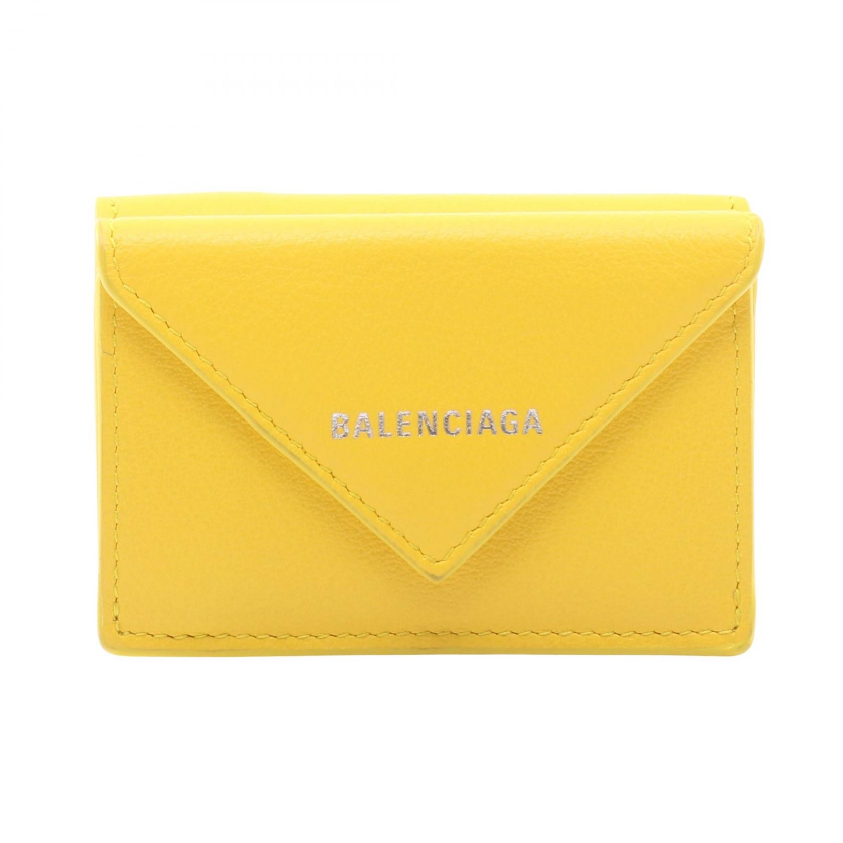 バレンシアガ ペーパーミニウォレット 三つ折り財布