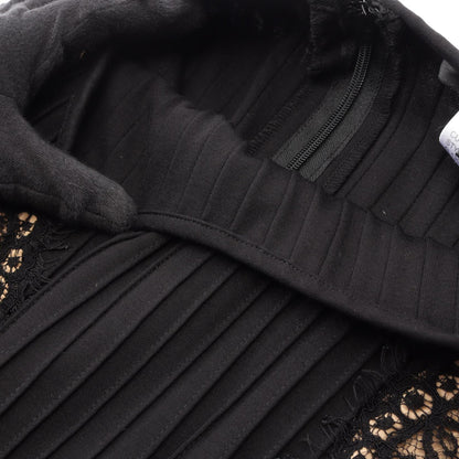 タダシショージ PINTUCK JERSEY LACE PANEL ドレス