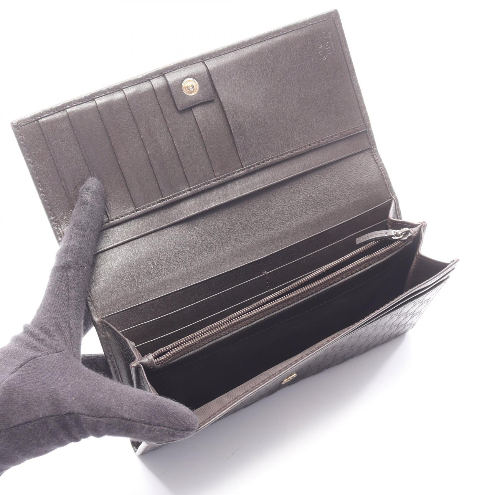 グッチ マイクログッチシマ レザー長財布