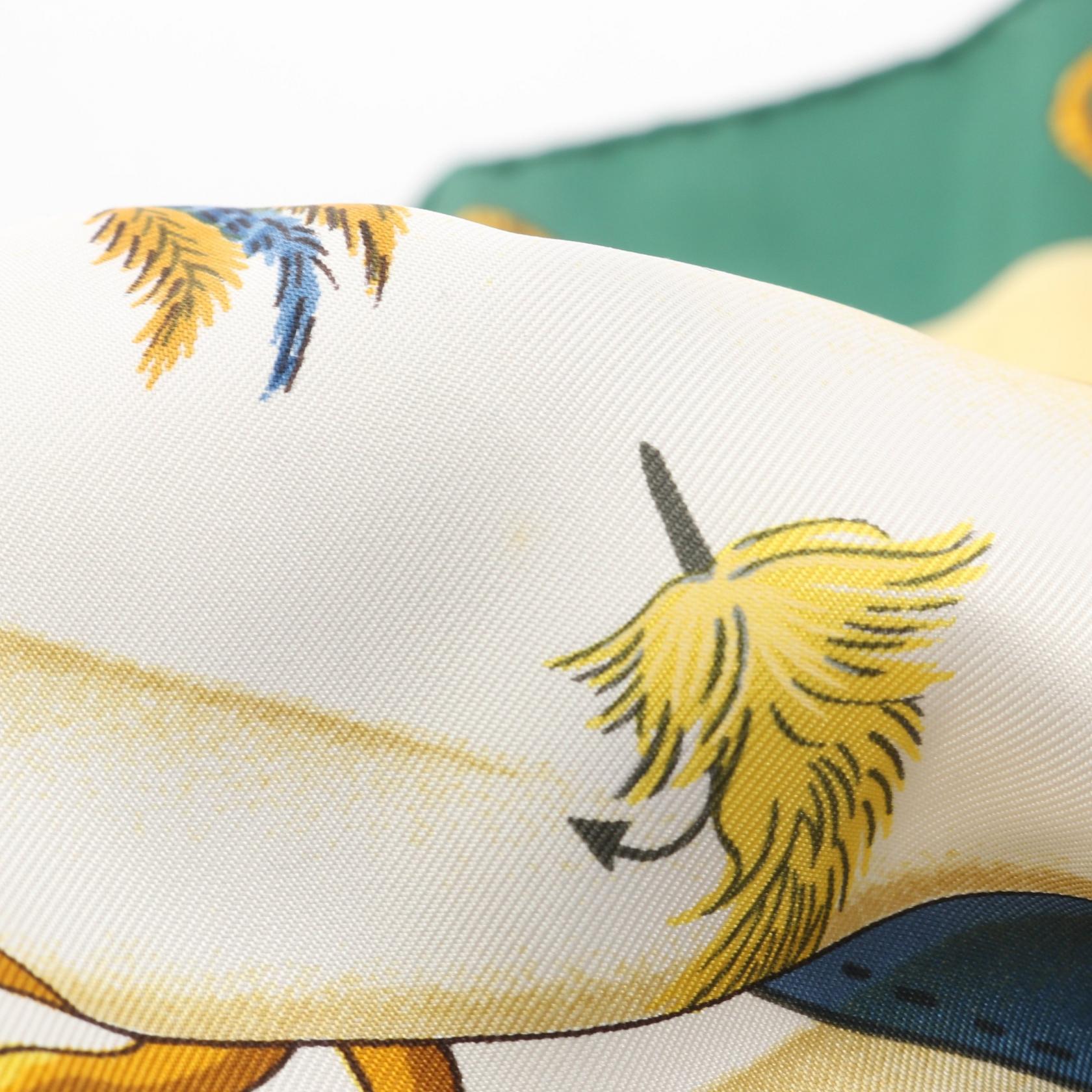 エルメス カレ90 Soleil de Soie シルクスカーフ