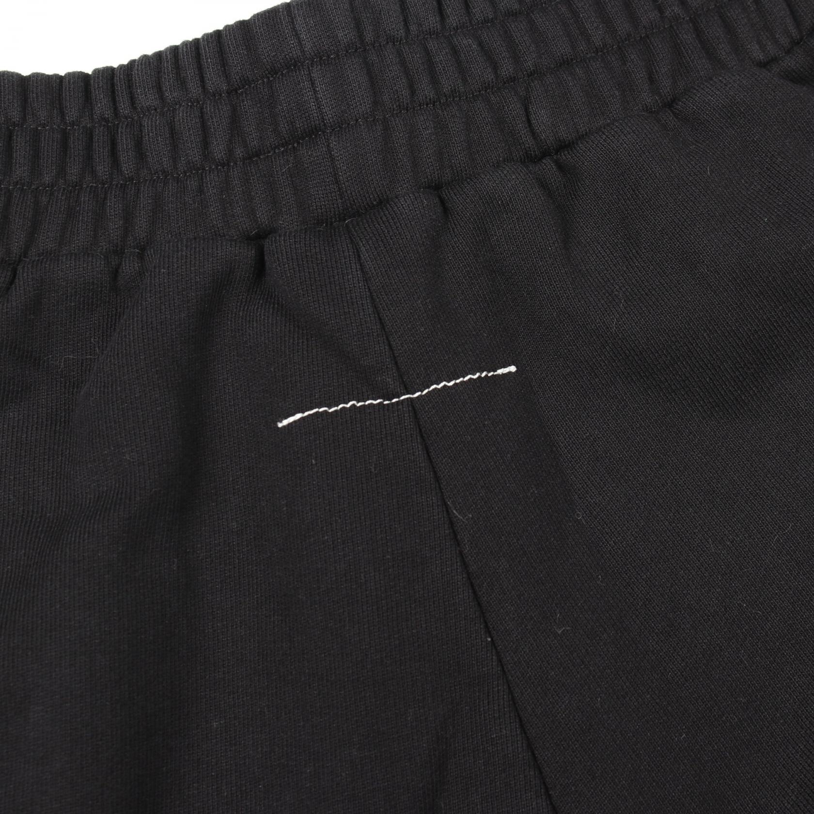 エムエムシックス ダメージ加工スリットコットンパンツ