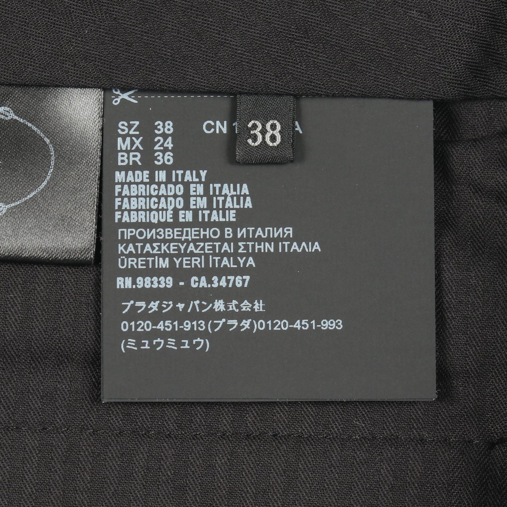 プラダ グレンチェック ウールコットンショートパンツ