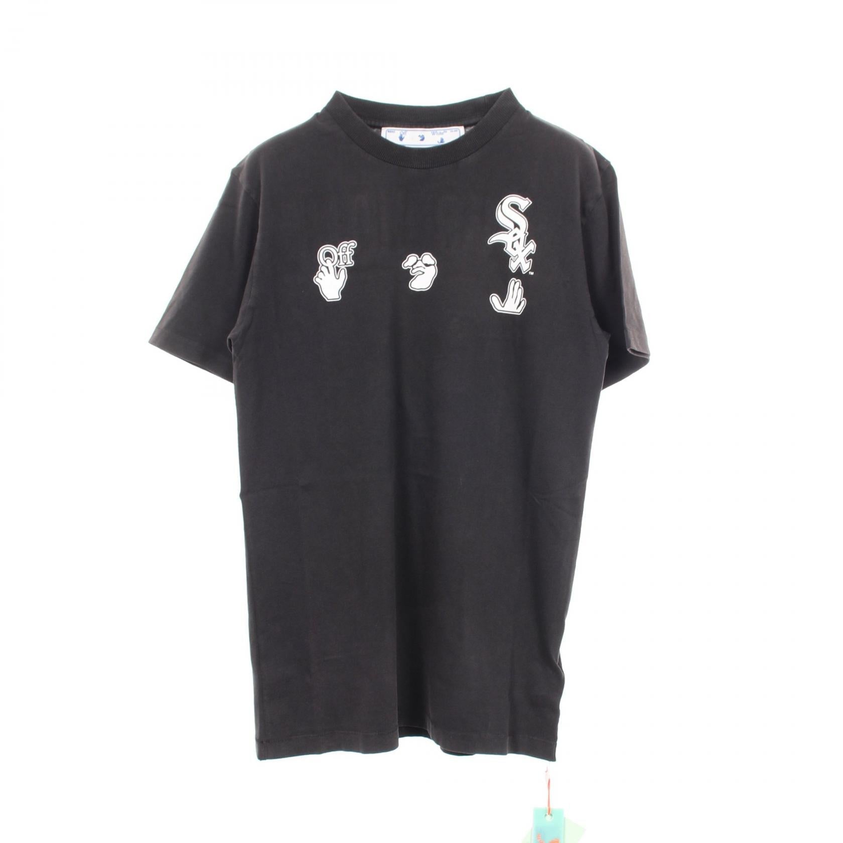 オフホワイト コットン 半袖Tシャツ