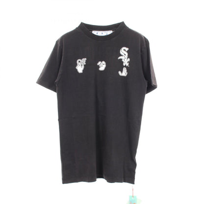 オフホワイト コットン 半袖Tシャツ