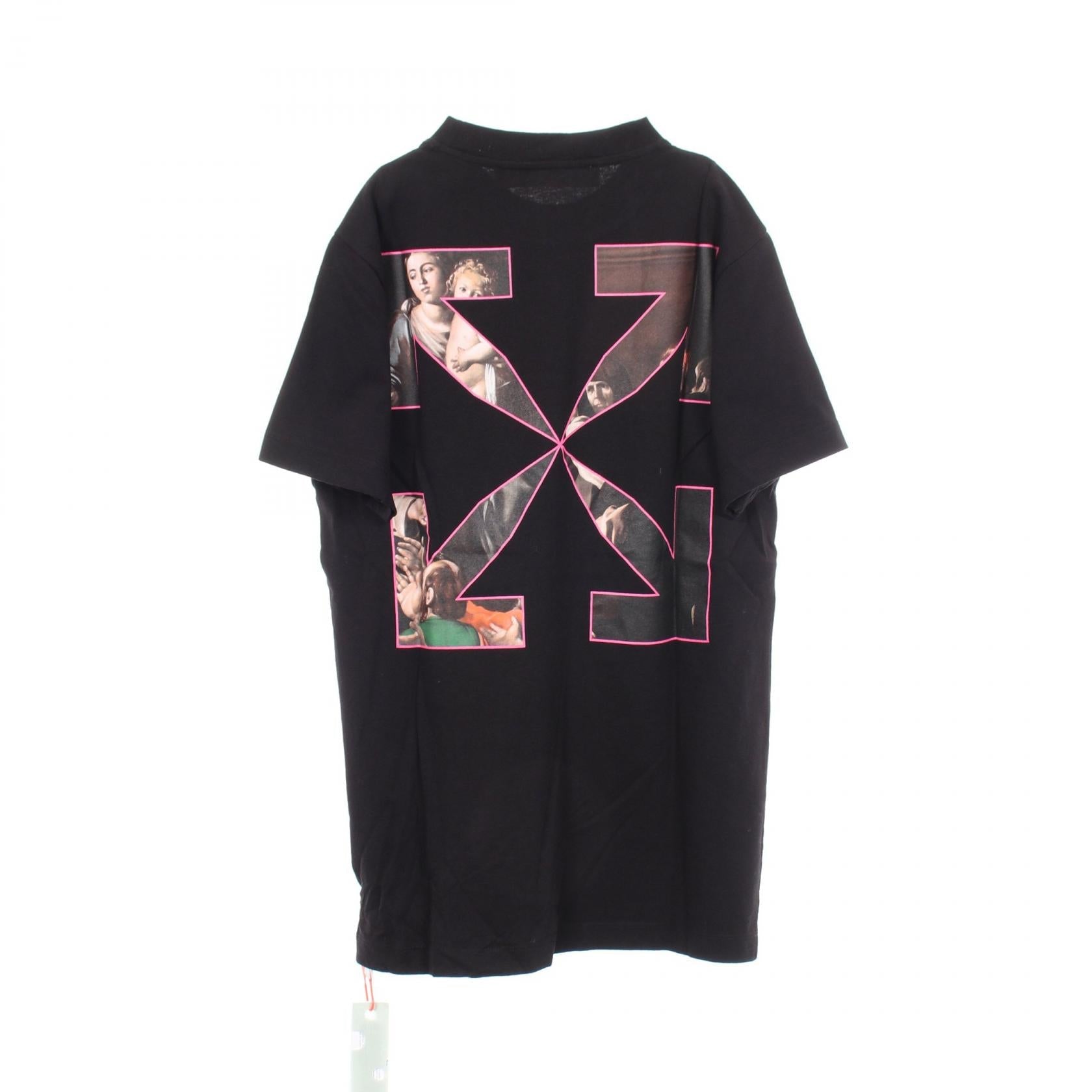 オフホワイト CARAVAGGIO S OVER TEE コットン 半袖Tシャツ