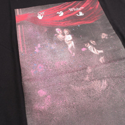 オフホワイト CARAVAGGIO S OVER TEE コットン 半袖Tシャツ