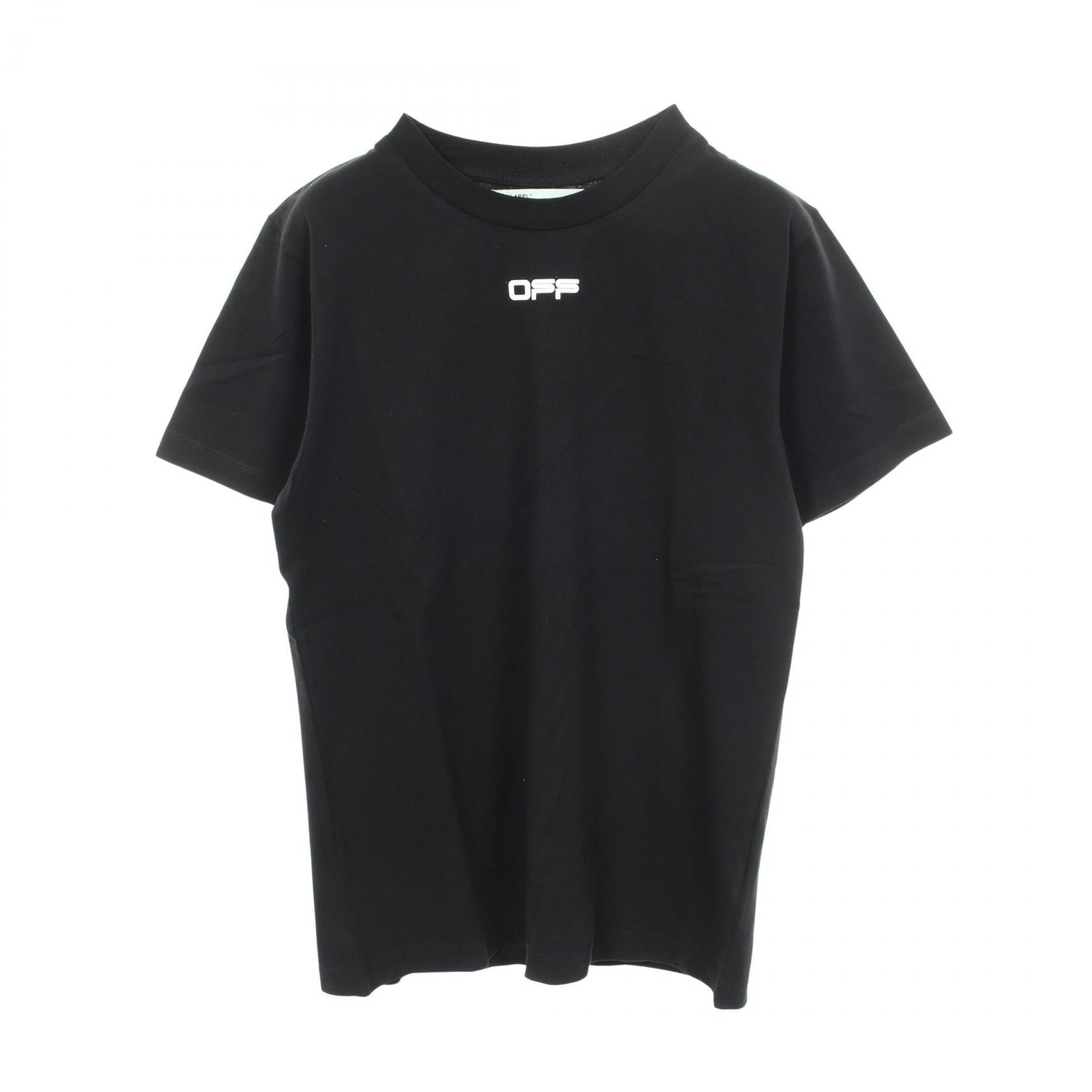 オフホワイト Airport Tape コットン半袖Tシャツ