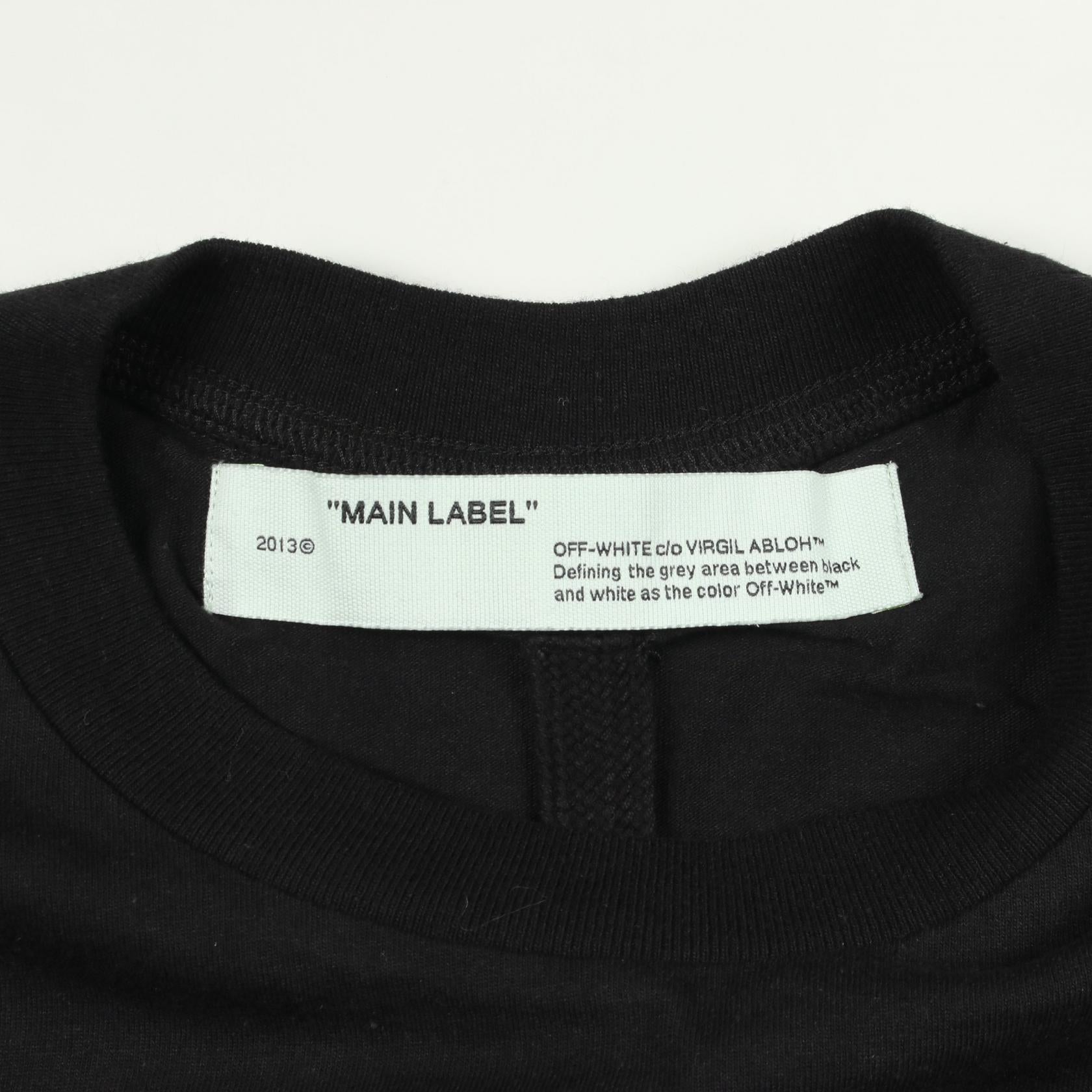 オフホワイト Airport Tape コットン半袖Tシャツ