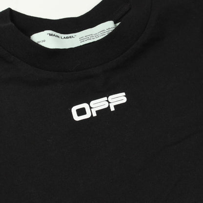 オフホワイト Airport Tape コットン半袖Tシャツ