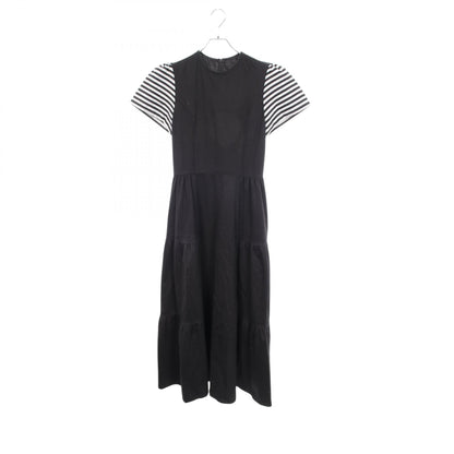 ボーダーズアットバルコニー BORDER SLEEVE TEE DRESS コットンワンピース