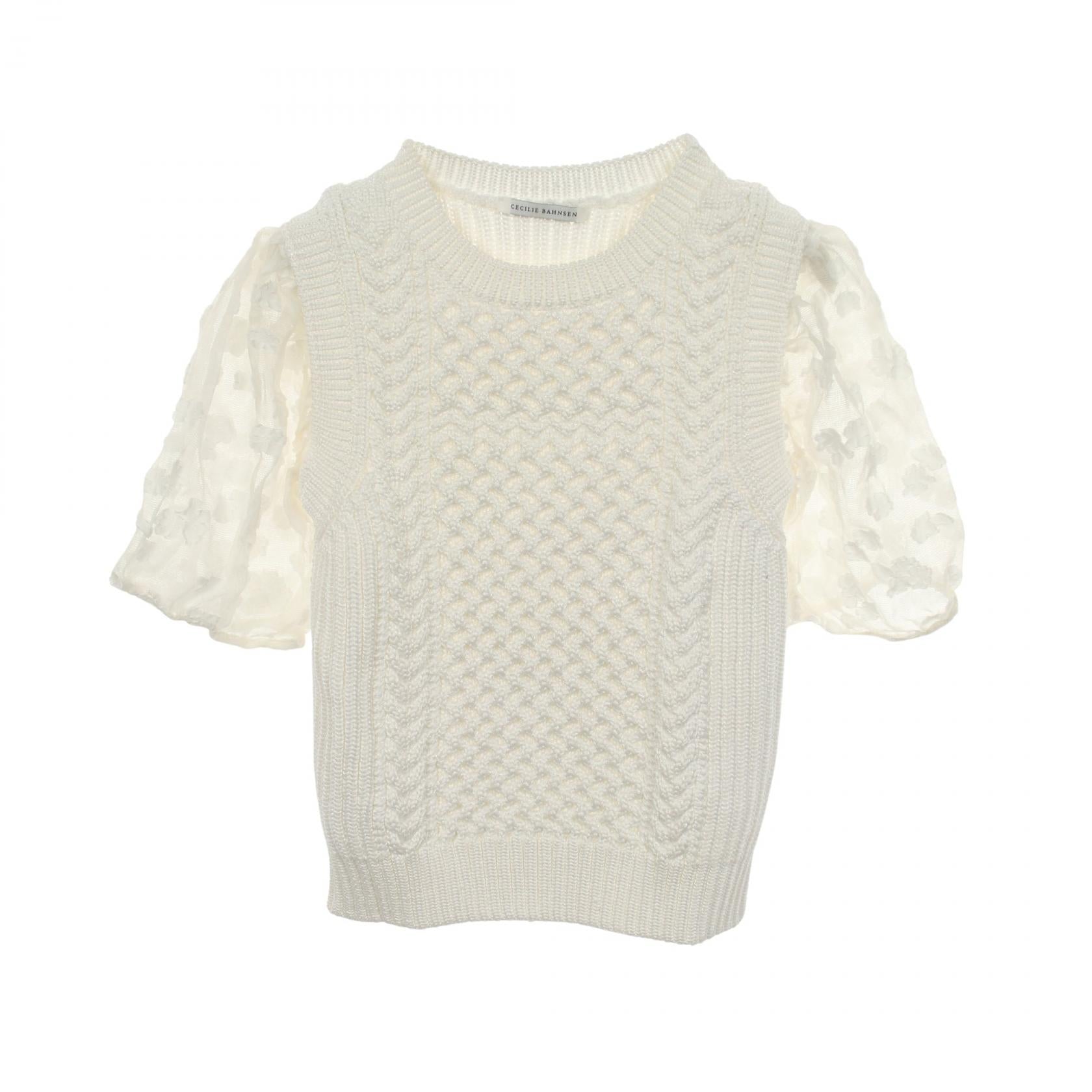 セシリーバンセン FAYE TOP ナイロンニットトップス