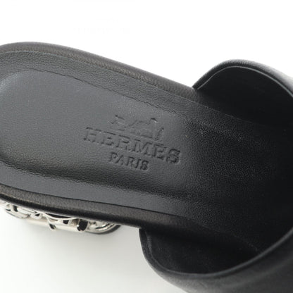 エルメス グロッシー60 シェーヌダンクル レザー ミュール