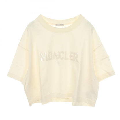 モンクレール スパンコールロゴ クロップド コットン Tシャツ